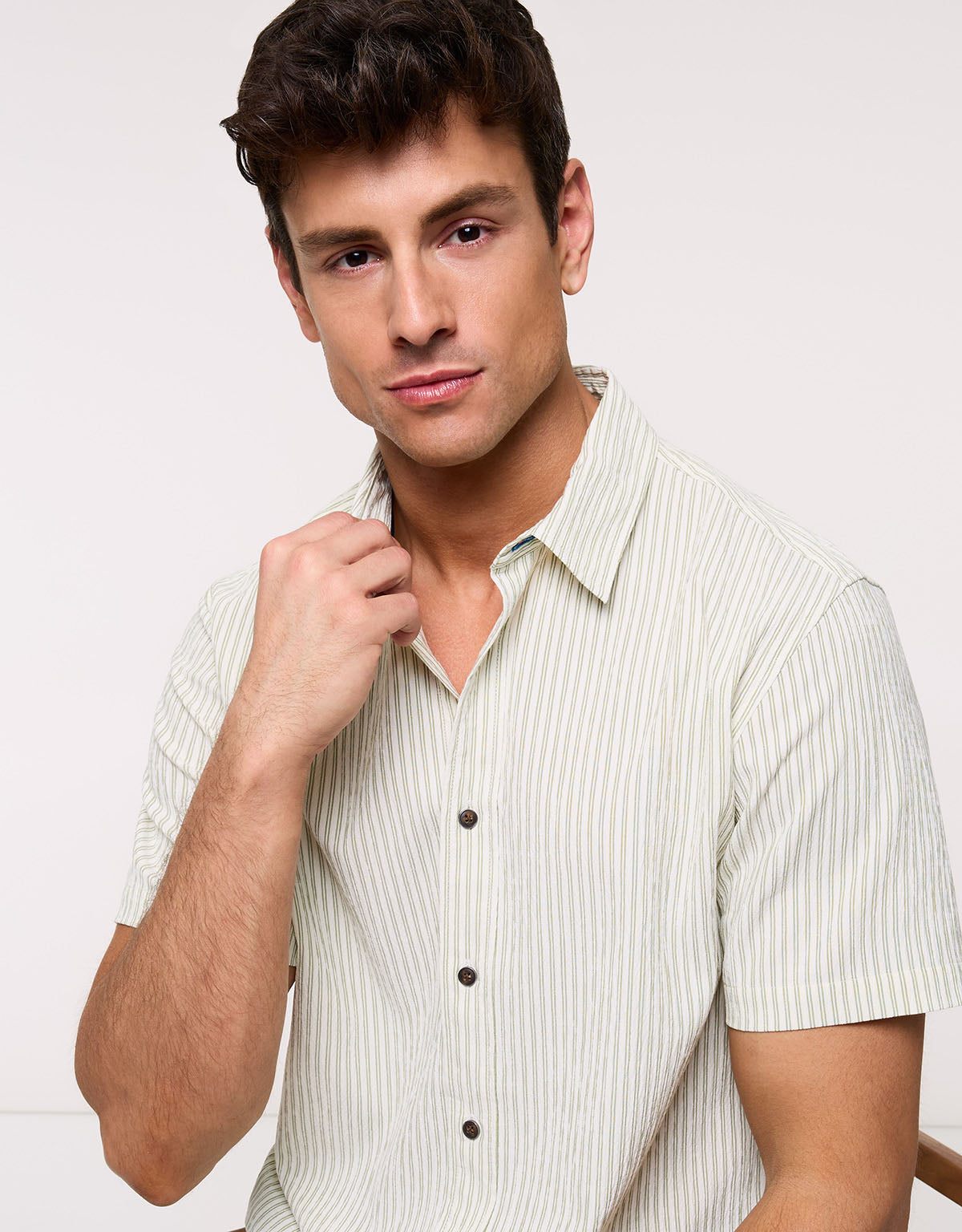 Camisa Manga Corta Verde - Tamesis