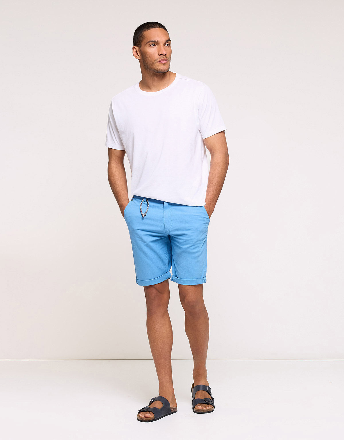 Basic Blue Bermuda Shorts - Orosi
