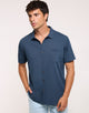 Navy Blue Short-Sleeve Shirt - Yamira