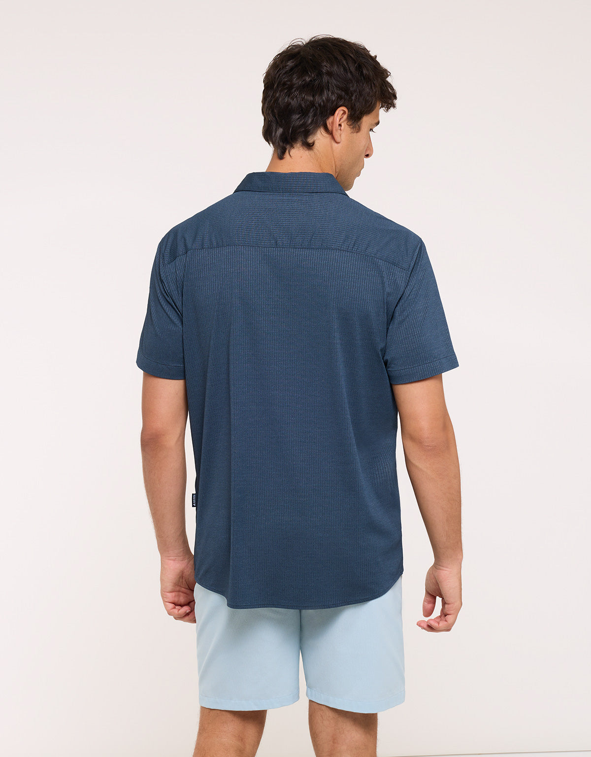 Navy Blue Short-Sleeve Shirt - Yamira