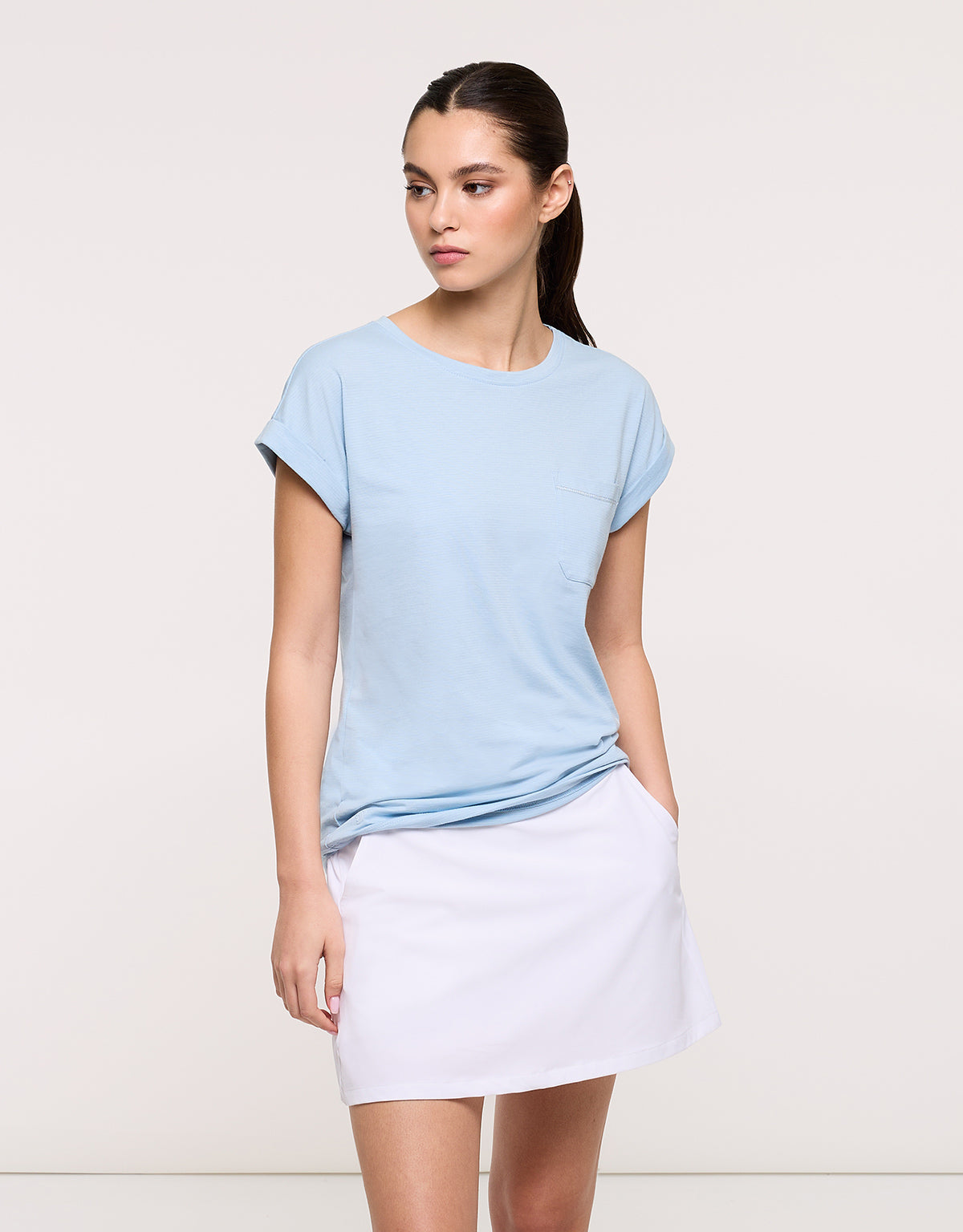 Camiseta Manga Corta Azul Celeste - Ibosen 