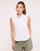 White Sleeveless Shirt - Salin