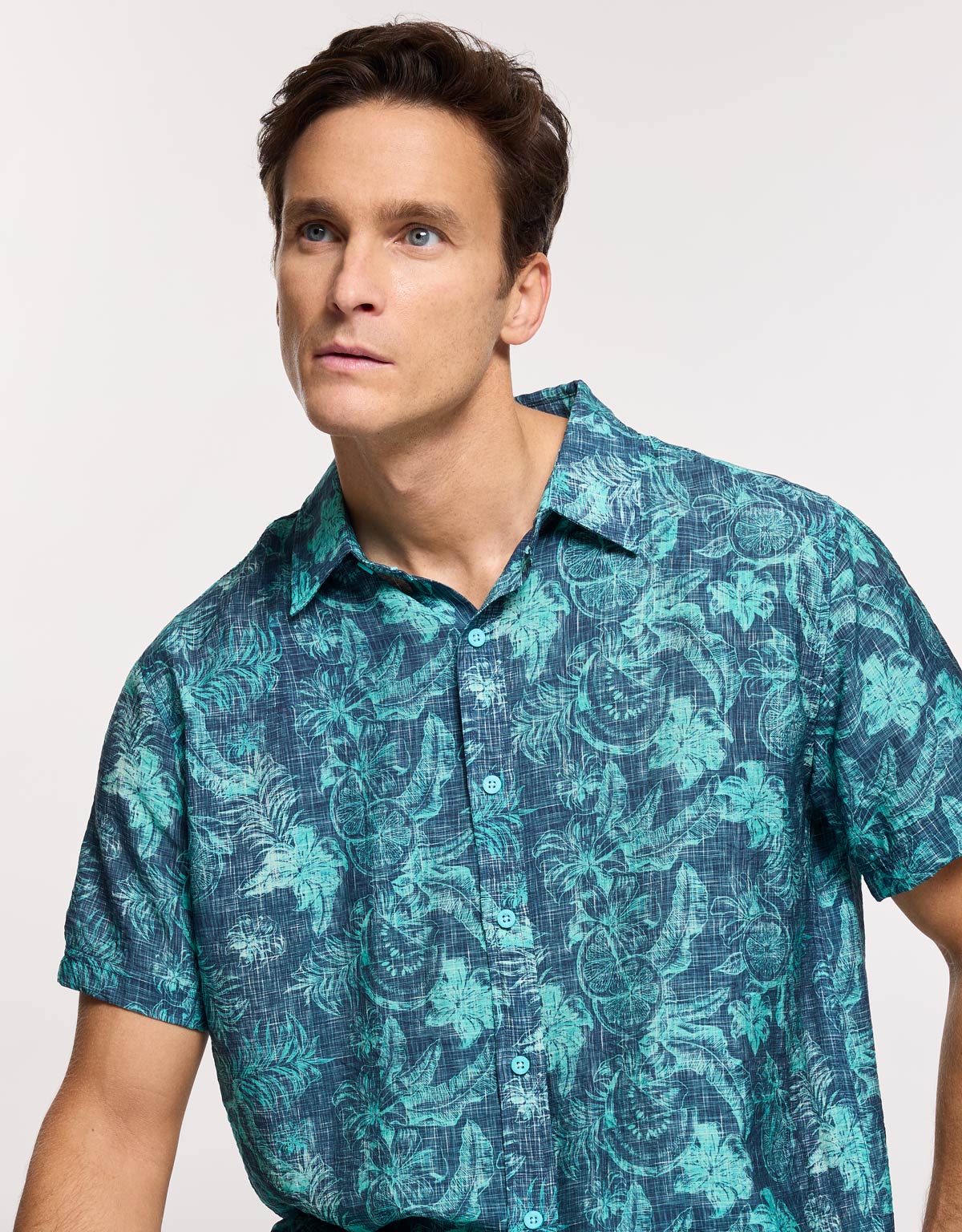 Camisa Manga Corta Azul - Westy 4