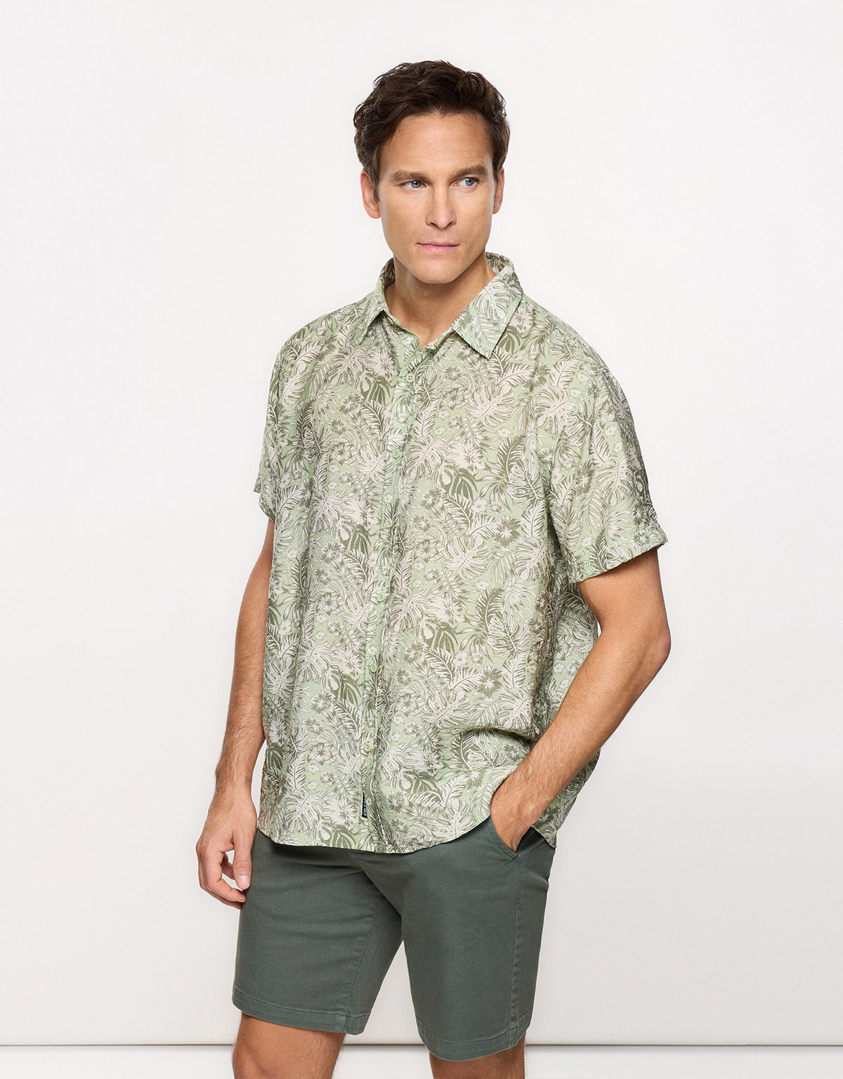 Camisa Manga Corta Verde - Westor 3