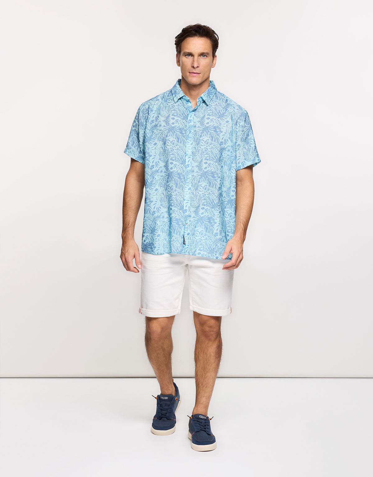 Camisa Manga Corta Azul - Westor 7