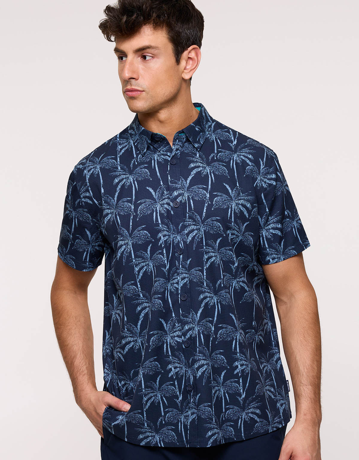 Camisa Manga Corta Azul Marino - Furairapalm 2