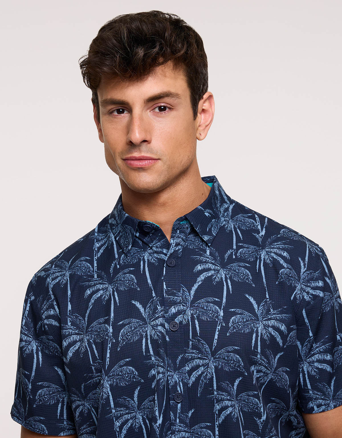 Camisa Manga Corta Azul Marino - Furairapalm 4