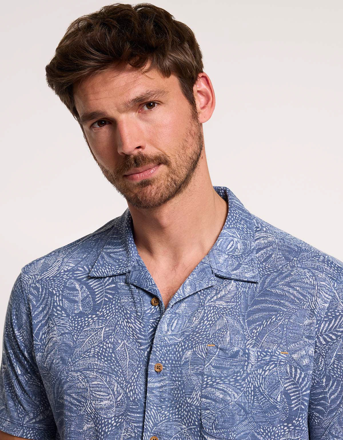 Camisa Manga Corta Azul - Mikka 4