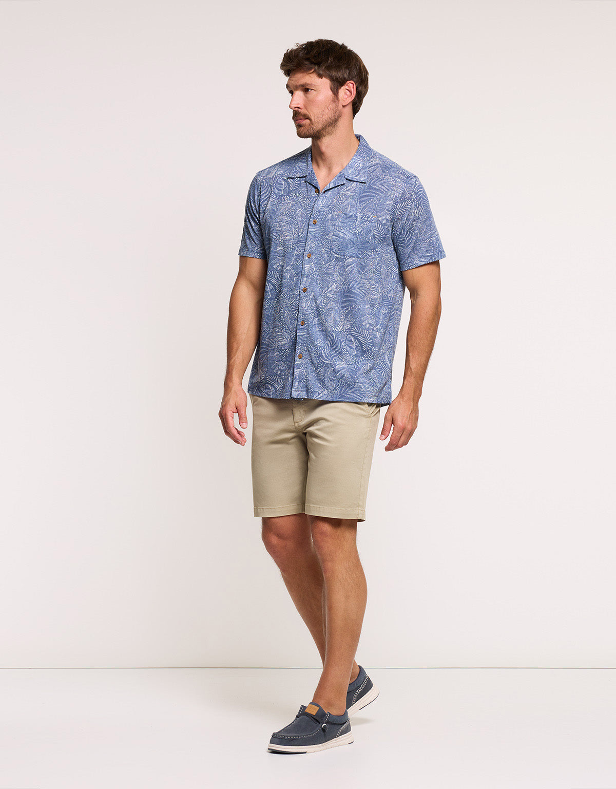 Camisa Manga Corta Azul - Mikka 5