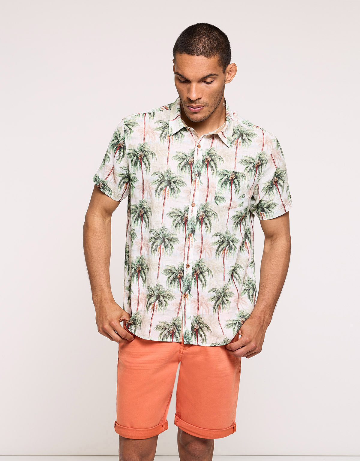 Short Sleeve Shirt White - Vegaspalm