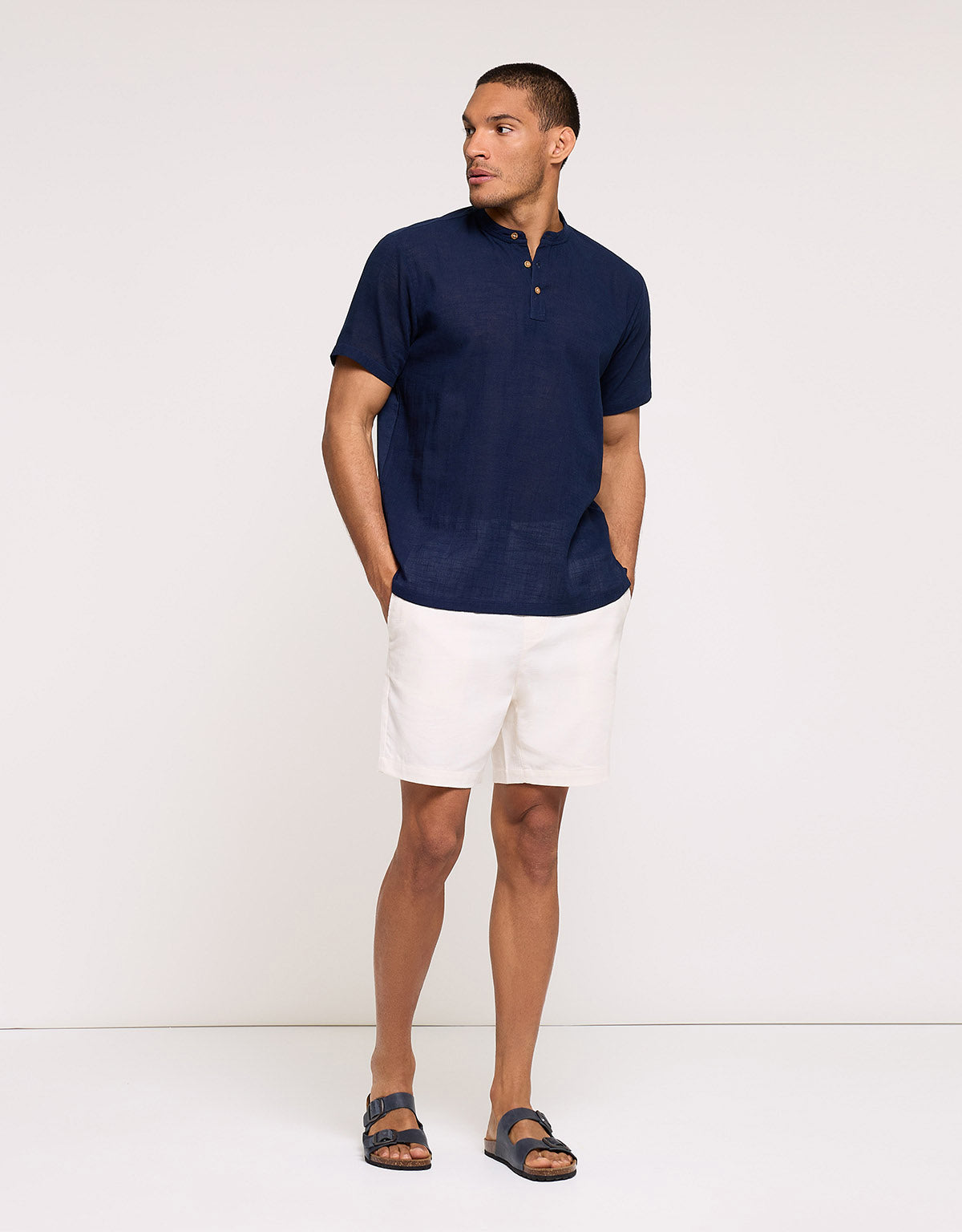 Navy Blue Short Sleeve T-Shirt - Frankie
