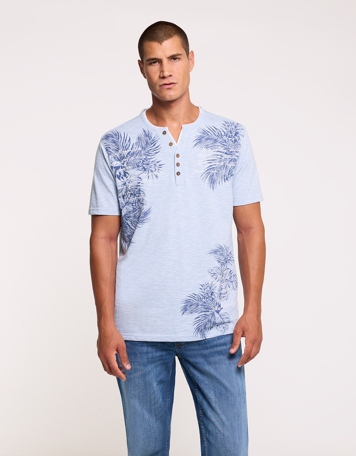 Camiseta Manga Corta Azul - Cliffs 1