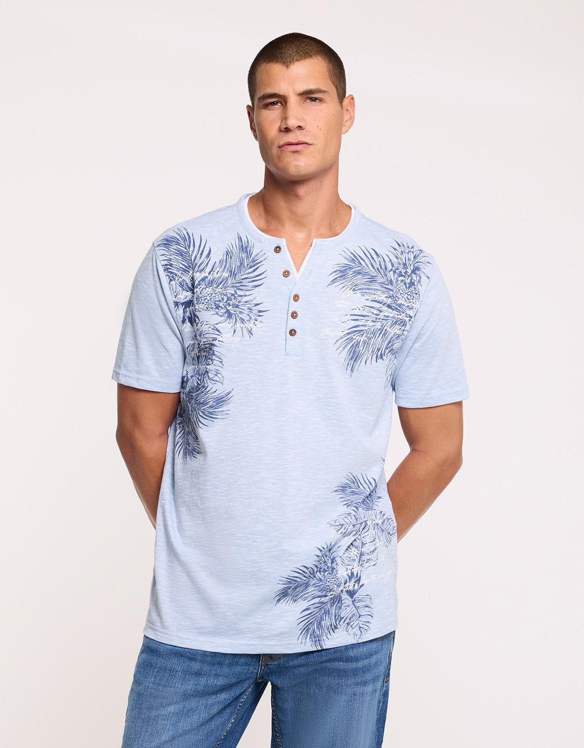 Camiseta Manga Corta Azul - Cliffs 2
