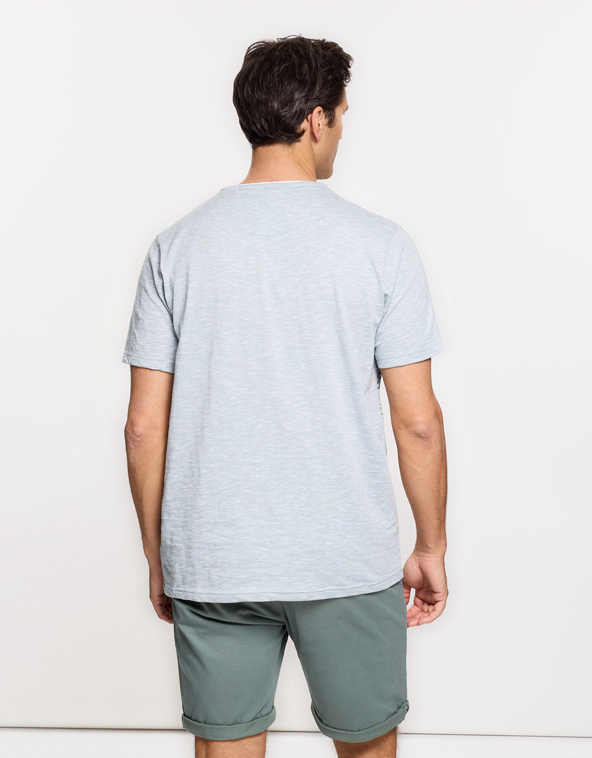 Green Tropical Print Short-Sleeve T-Shirt - Cliffs