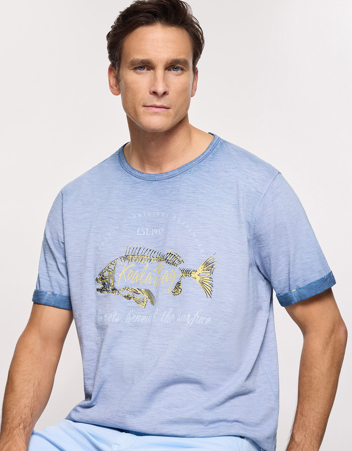 Blue Short-Sleeved T-shirt - Lapse