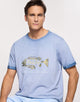 Blue Short-Sleeved T-shirt - Lapse