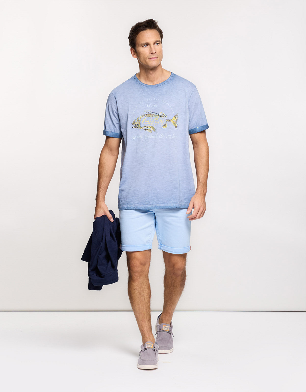 Blue Short-Sleeved T-shirt - Lapse