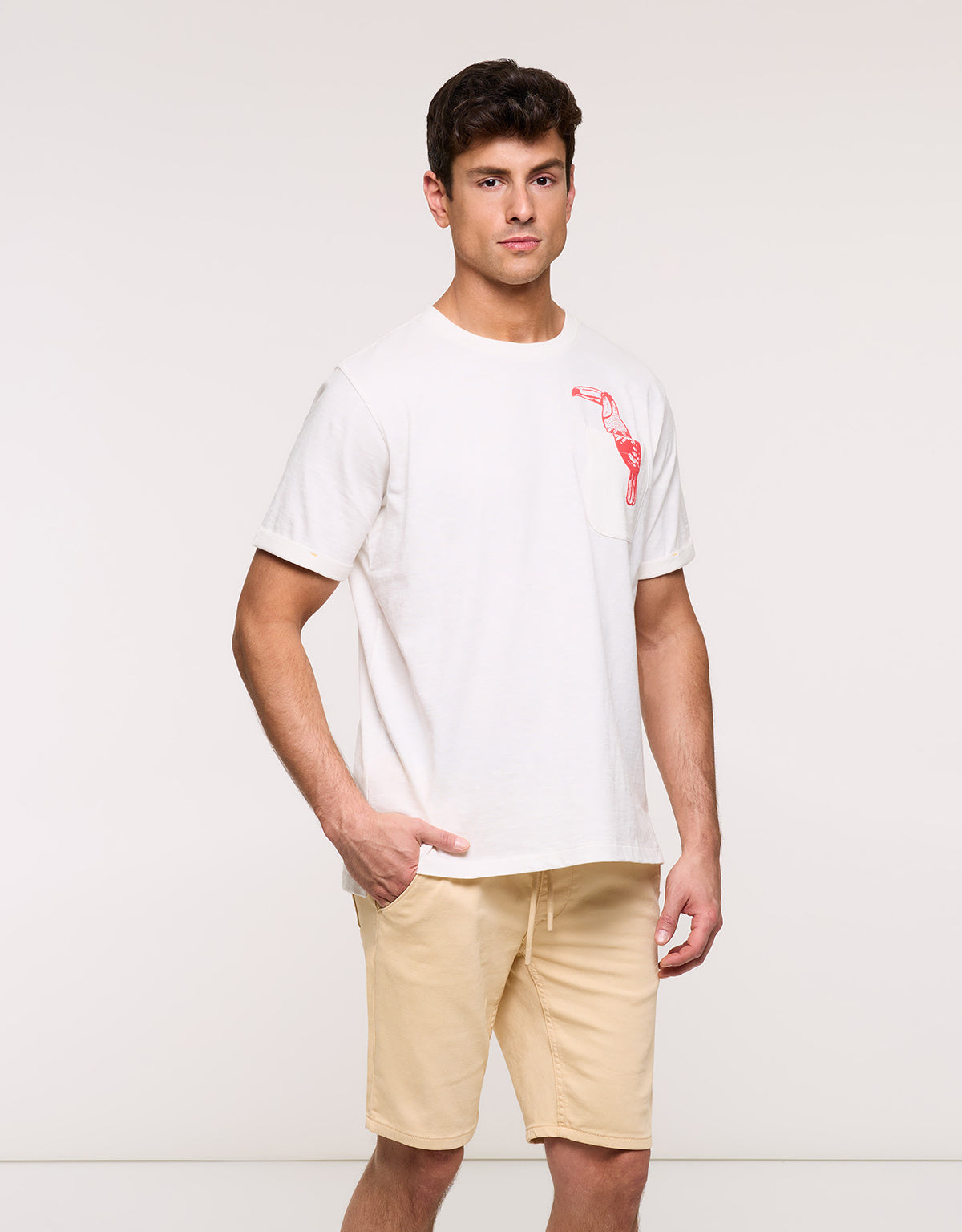 Camiseta Manga Corta Blanca - Patchpalm