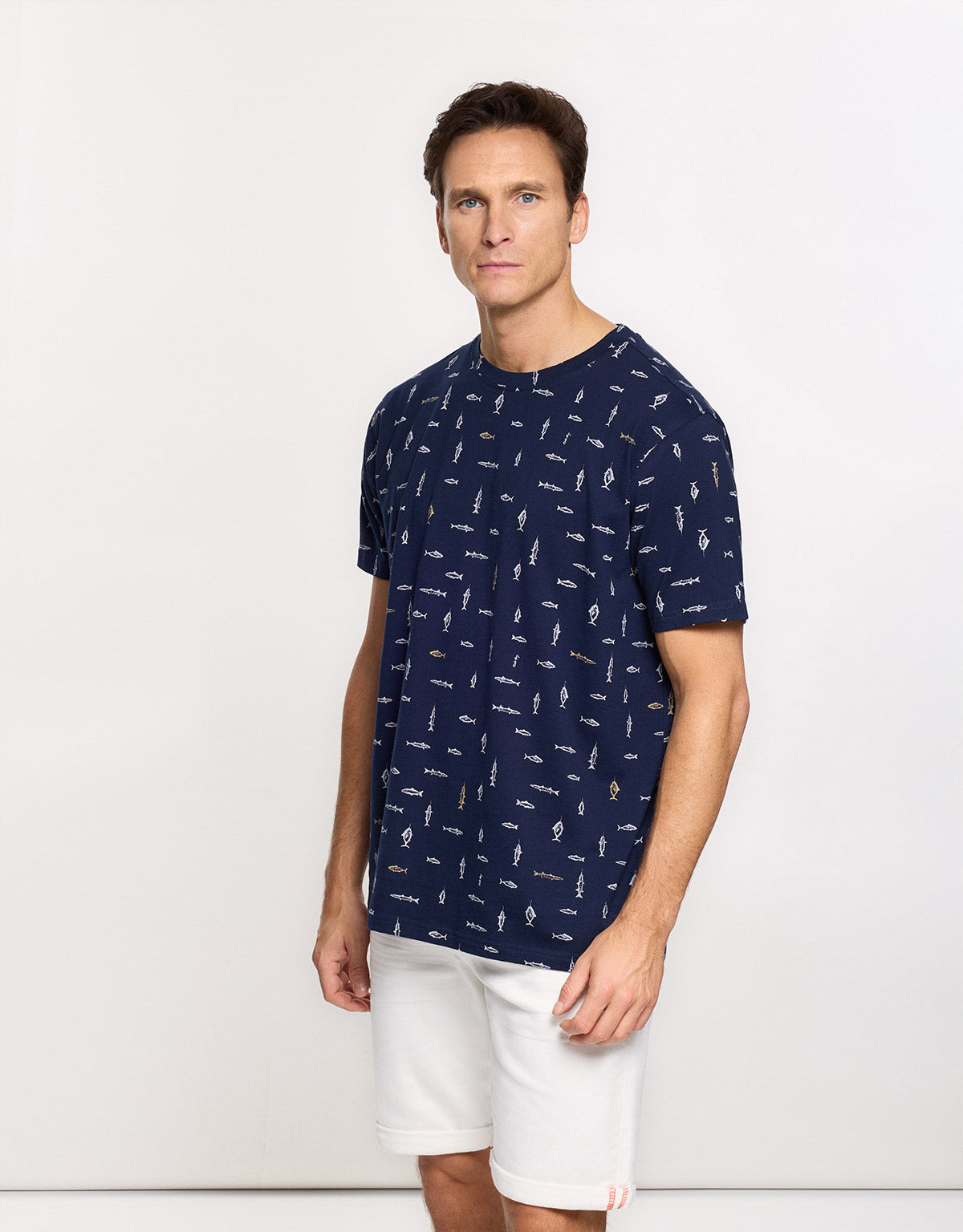 Camiseta Manga Corta Azul Marino - Sfishy