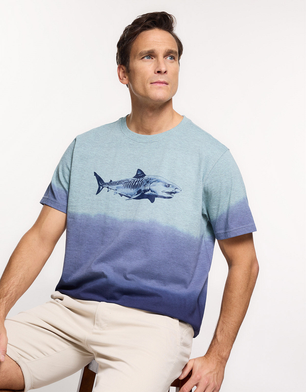 Short Sleeve Blue T-Shirt - Sharkbay