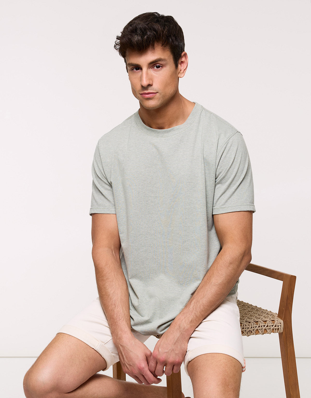 Camiseta Líneas Finas Verde - Malak 2
