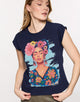 Camiseta Manga Corta Azul Marino - Freya 2