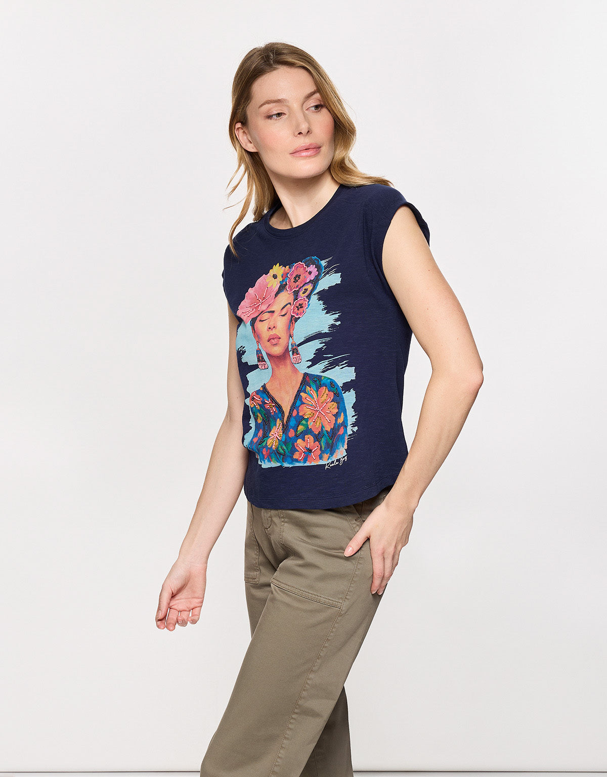 Camiseta Manga Corta Azul Marino - Freya 3