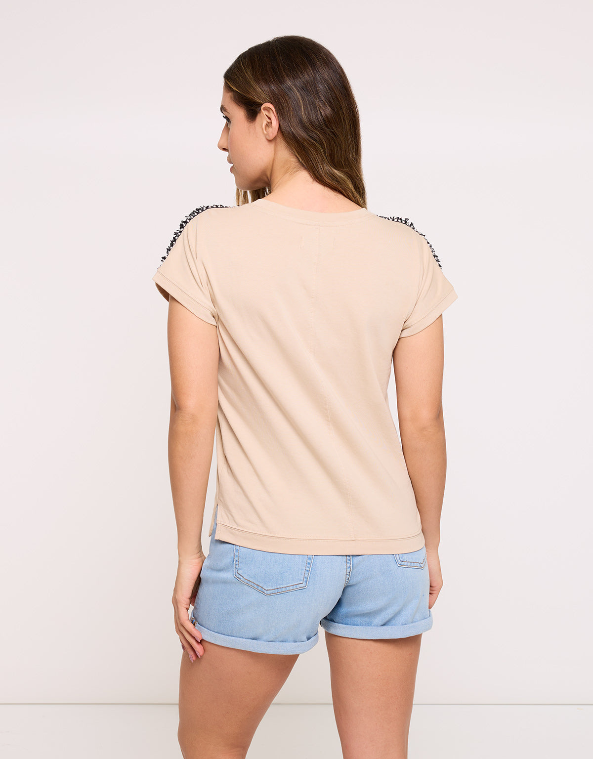 Lopardan Short Sleeve T-Shirt - Beige