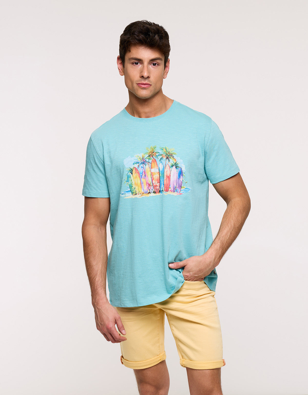 Short-Sleeve Turquoise T-Shirt - Acko