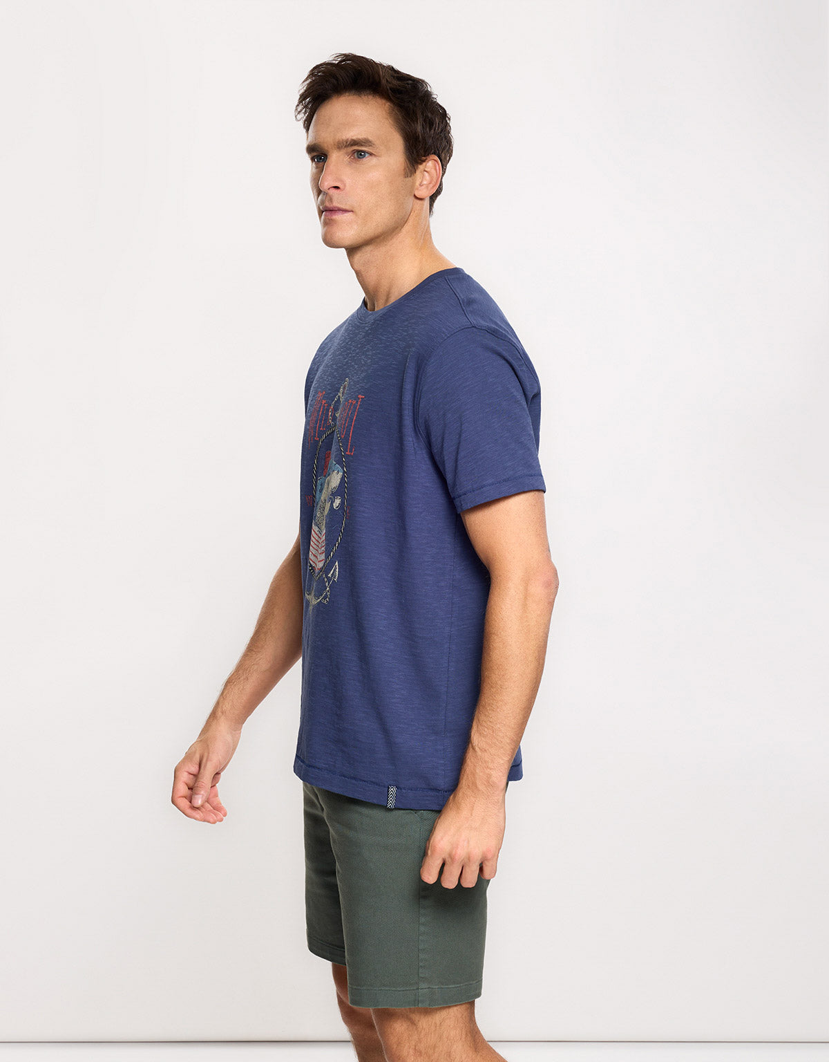 Camiseta Manga Corta Azul Marino - Graham 3