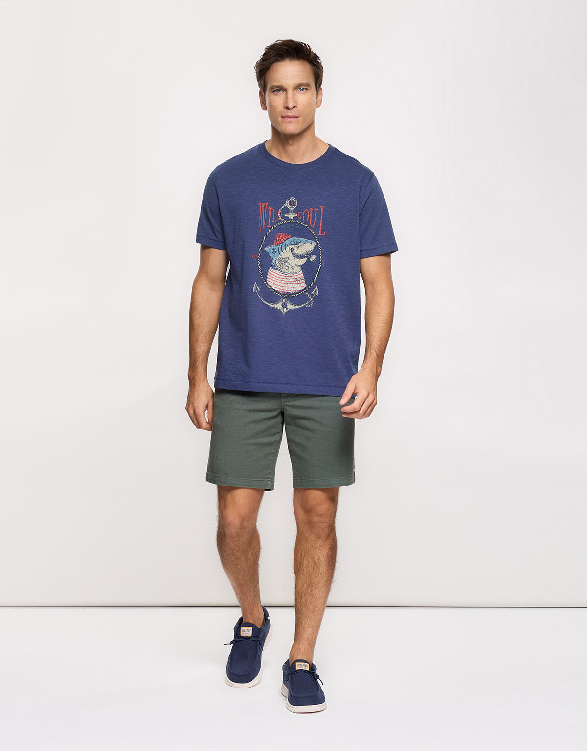 Camiseta Manga Corta Azul Marino - Graham 7