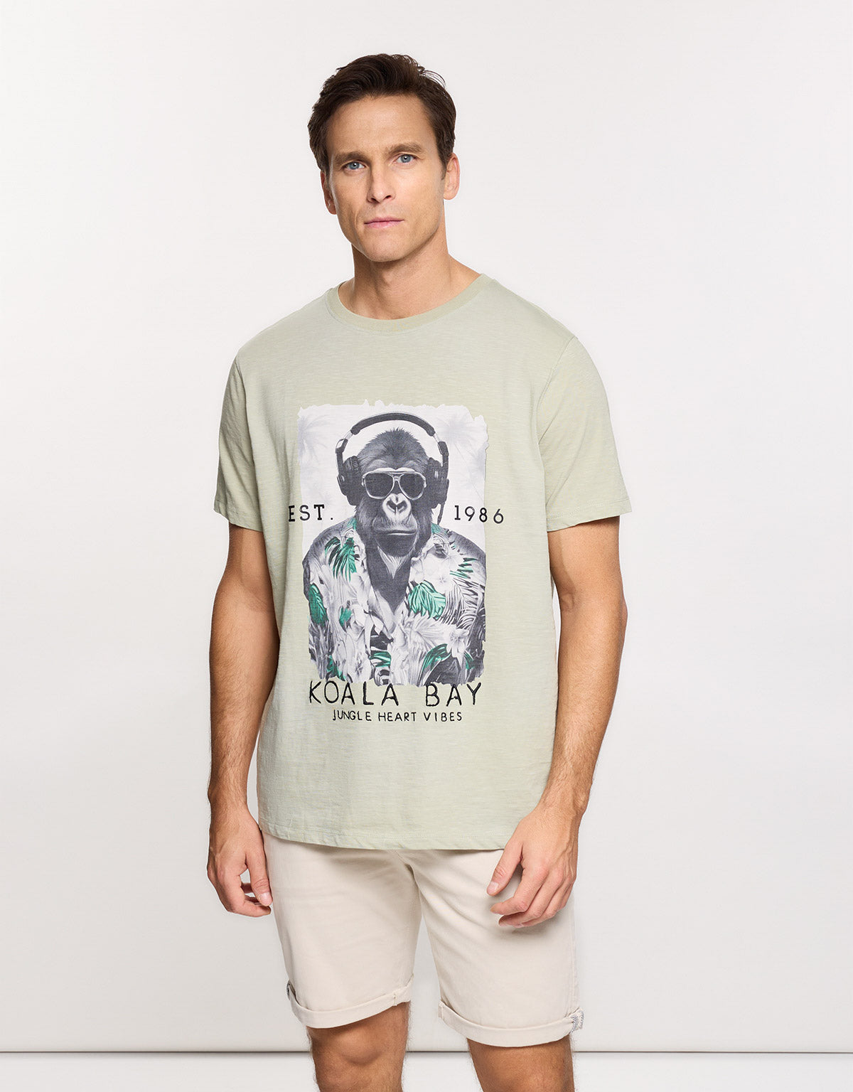 Camiseta Manga Corta Verde - Monkeyman