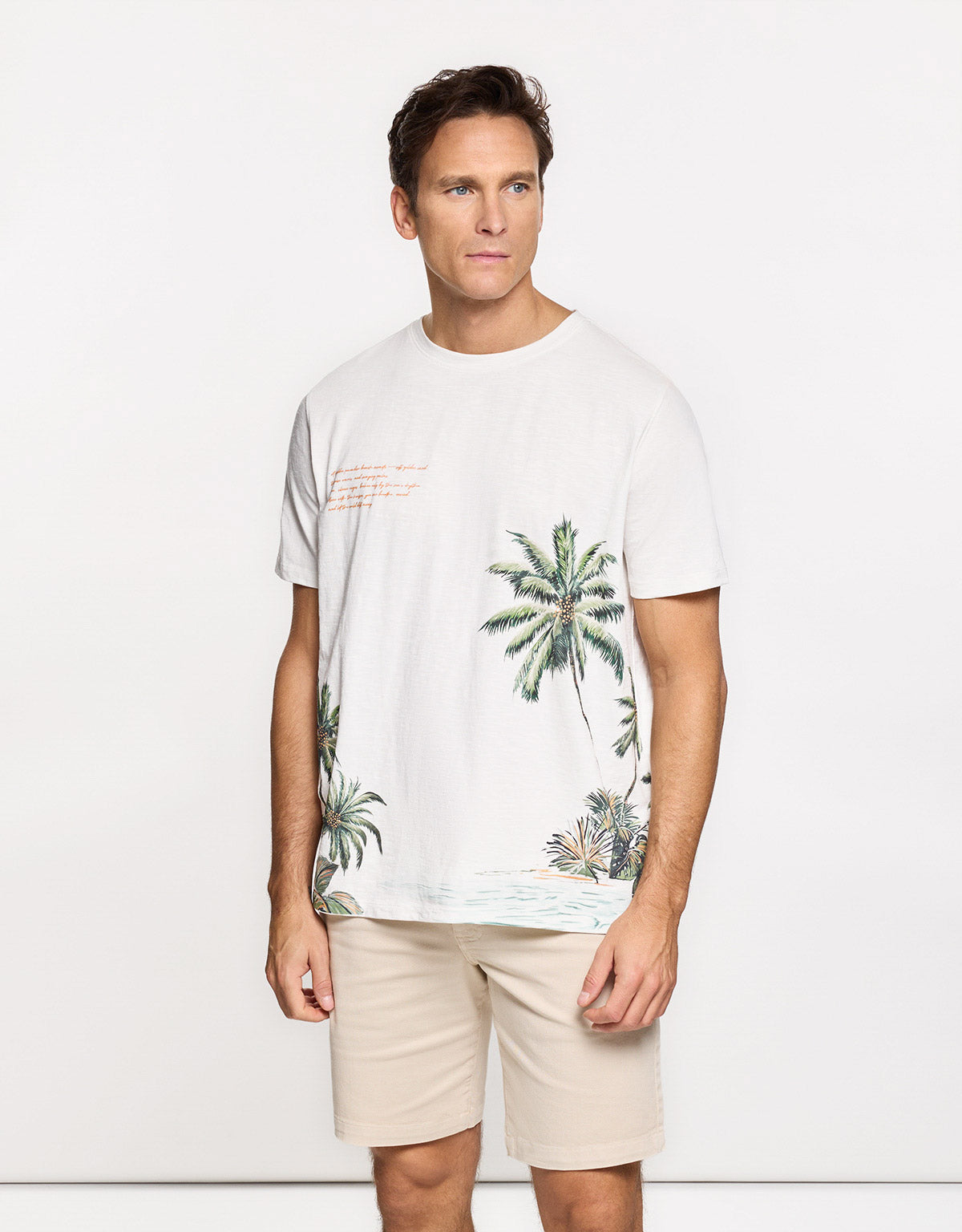 Camiseta Manga Corta Off White - Palmzone