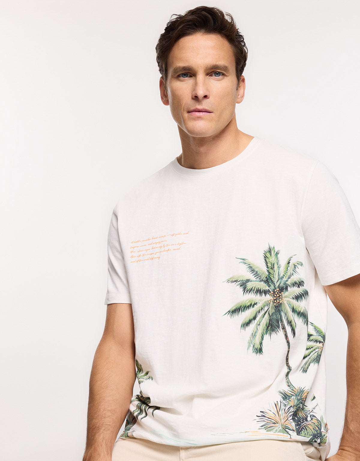 Camiseta Manga Corta Off White - Palmzone