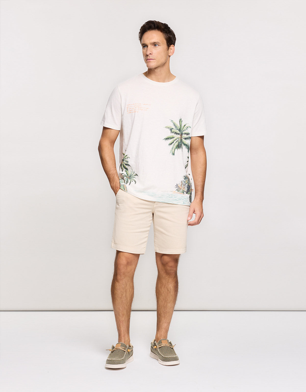 Camiseta Manga Corta Off White - Palmzone