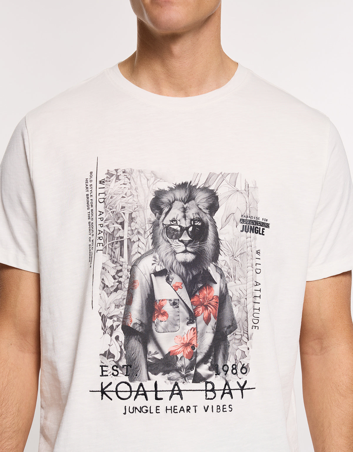 Camiseta Manga Corta Blanca - Wildman 2