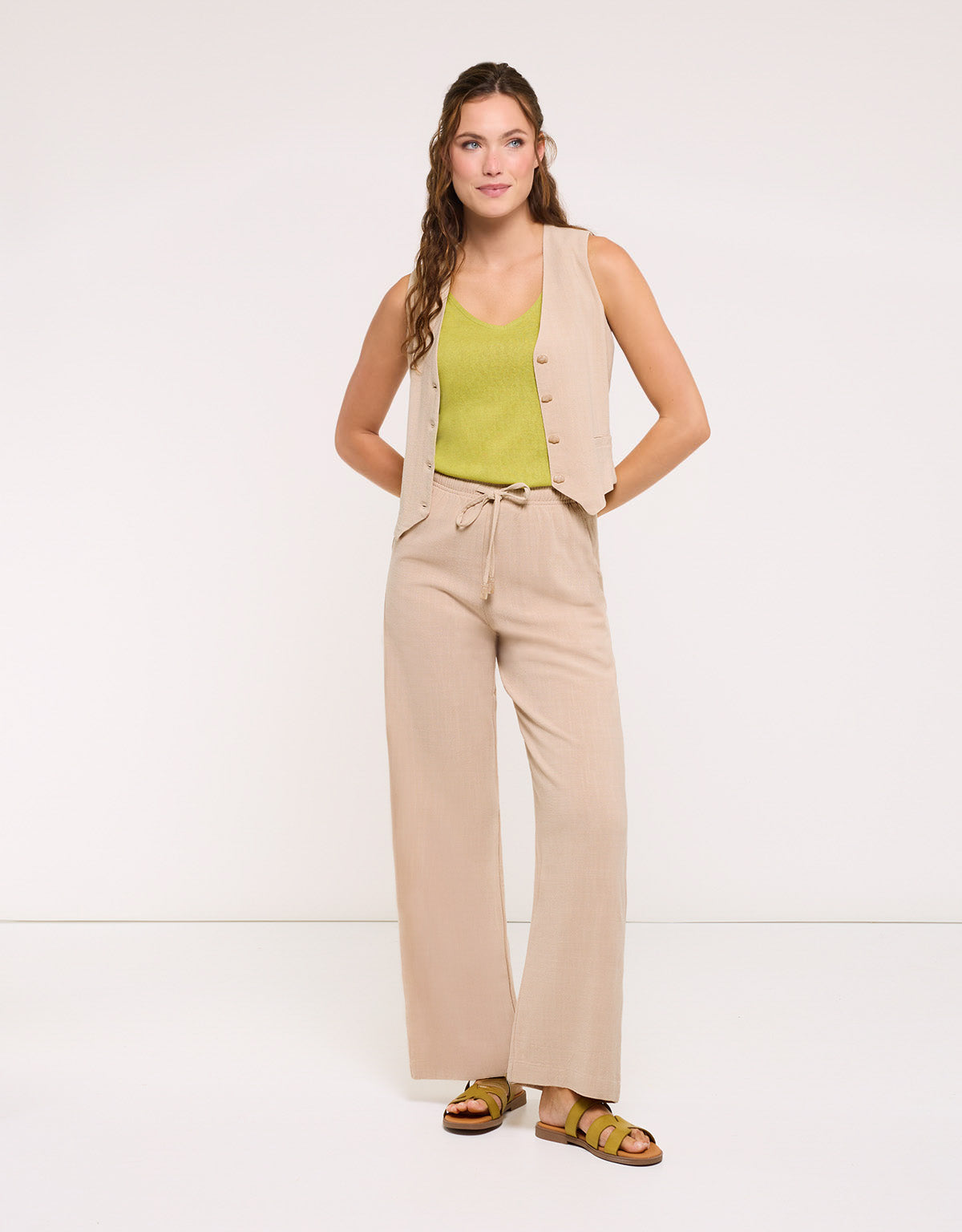 Beige Women’s Waistcoat – Vari