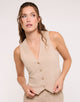 Beige Women’s Waistcoat – Vari