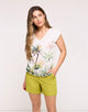 Beige Short Sleeve T-Shirt - Elarka