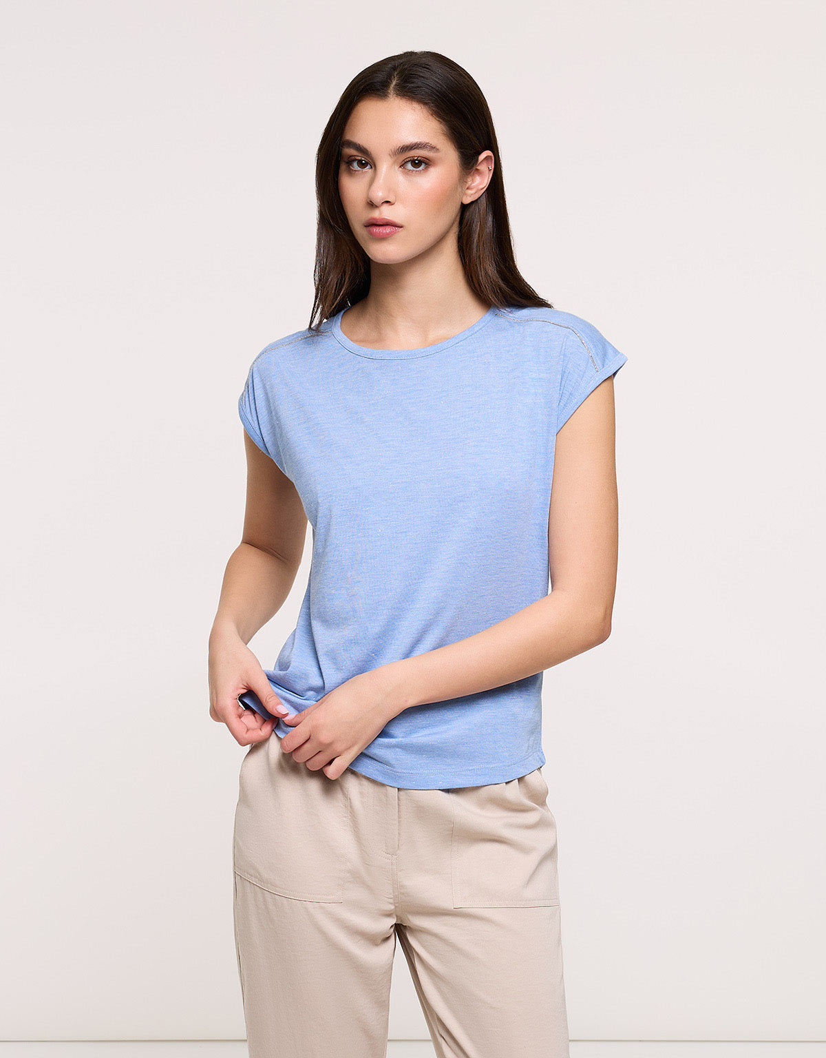 Camiseta Manga Corta Azul Celeste - Shimero 26