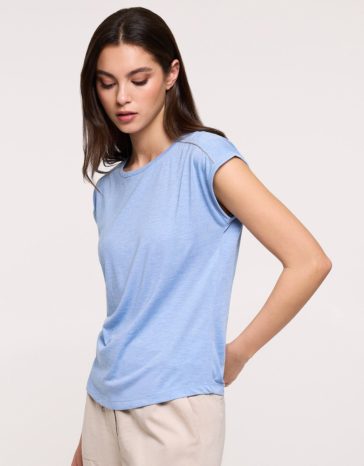 Camiseta Manga Corta Azul Celeste - Shimero 26