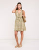 Vestido Corto con Lazo Caqui - Biera