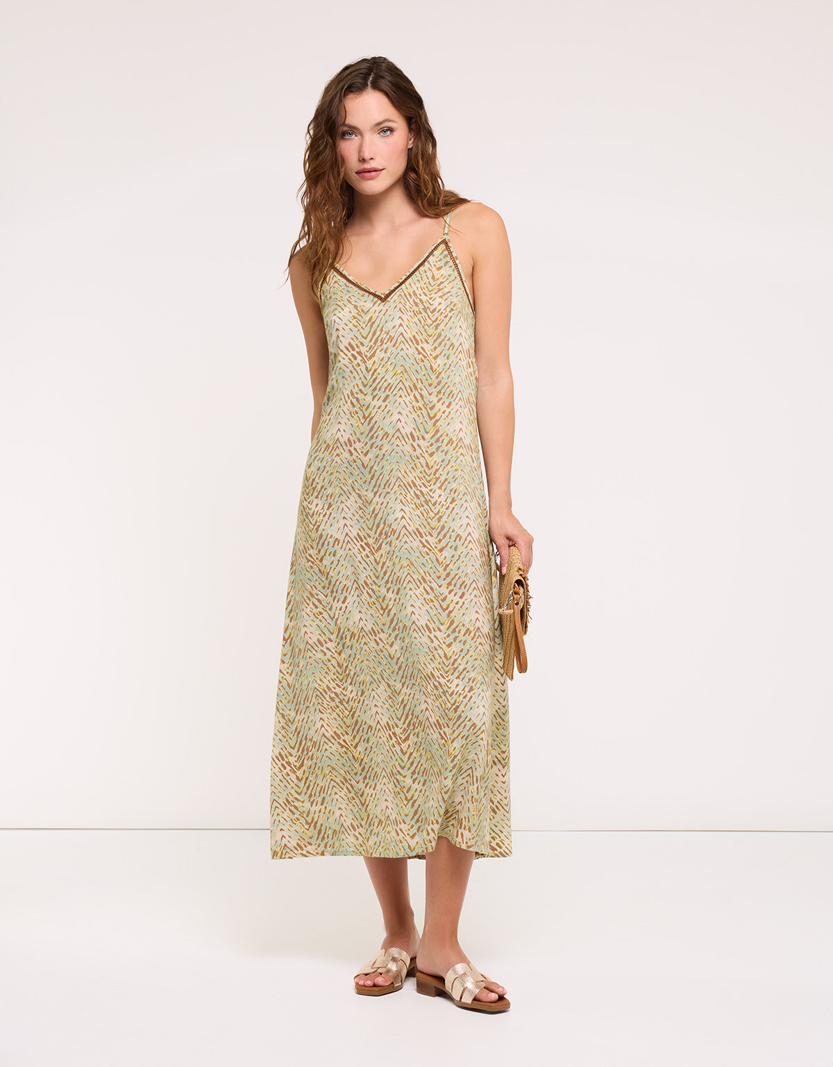 Vestido Largo Caqui - Sailis
