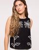 Black Strap Blouse - Tolmore