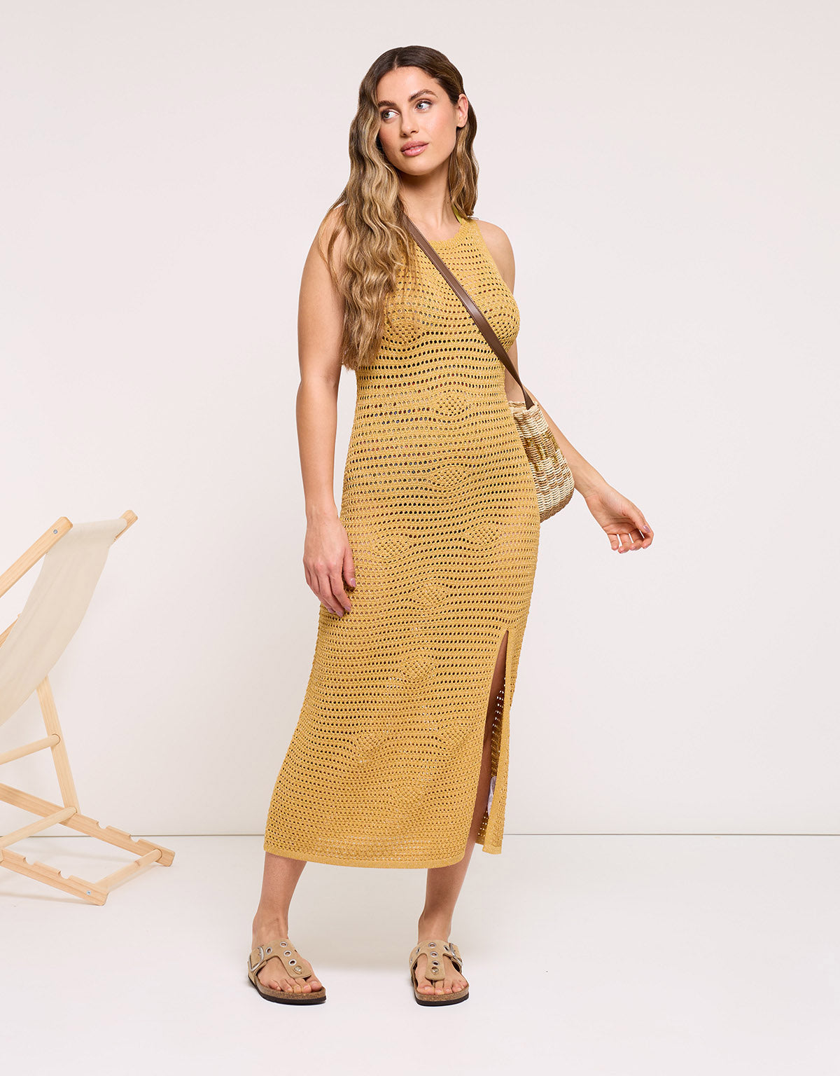 Gold Long Dress – Ossio