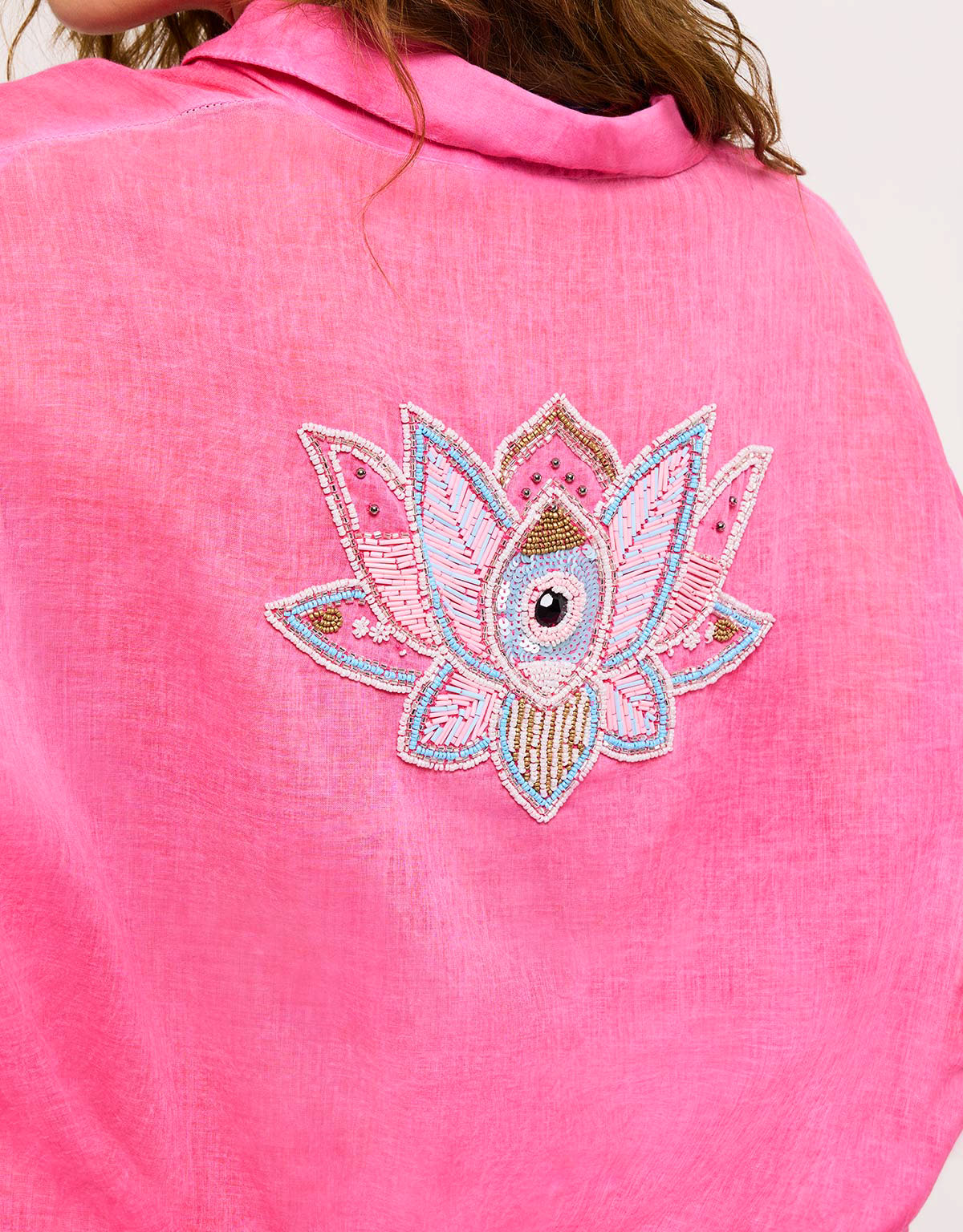 Kaftan Bordado Flor Rosa - Lotorose 4