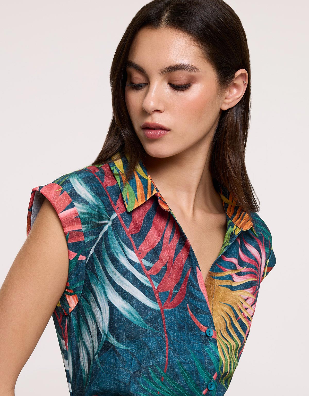 Vestido corto multicolor Lefiore para mujer, vista 2
