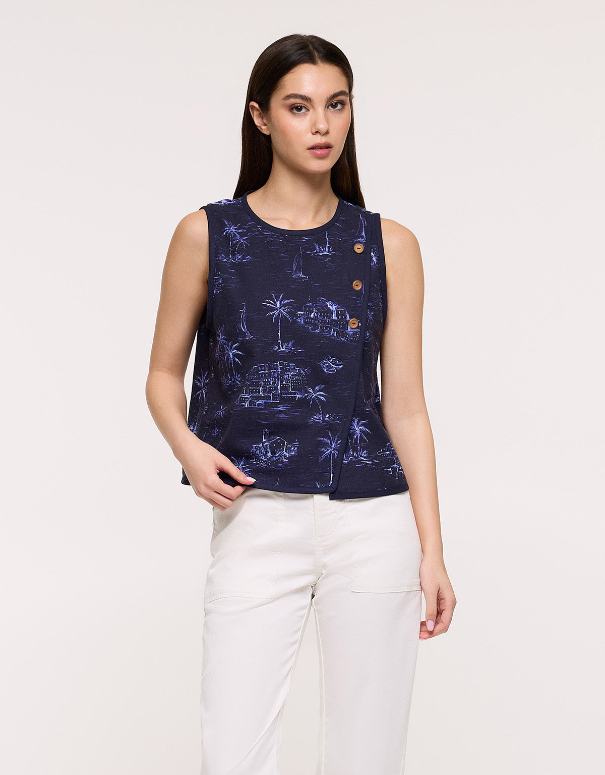 Navy Blue Top - Marinetis