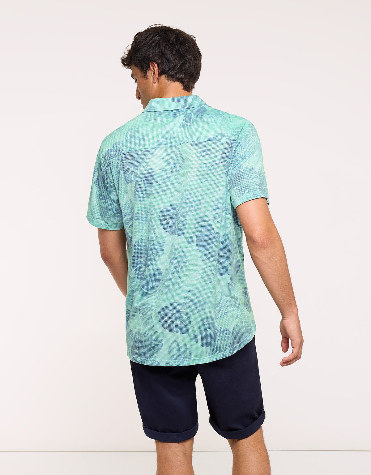 Camisa Manga Corta Turquesa - Folked