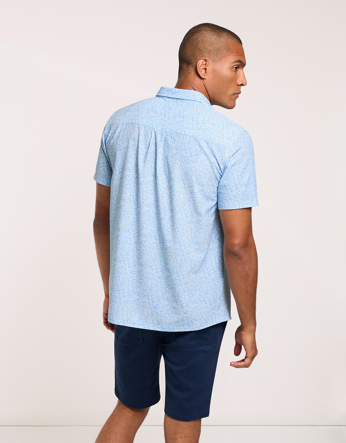 Blue Short-Sleeve Shirt - Uros